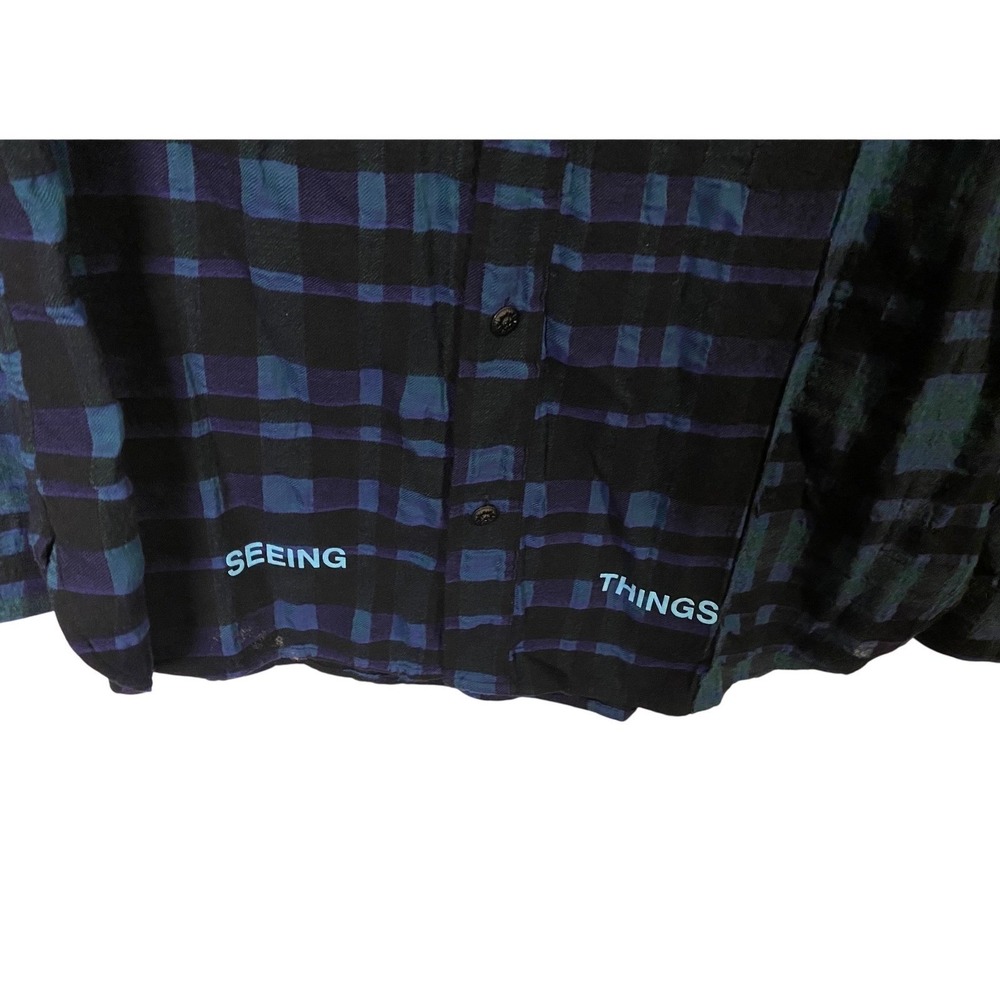 Off-White Virgil Abloh Seeing Things Plaid Flannel Shirt Xxl Main Label Runway View 4